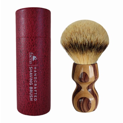 Osage and brazilian kingwood shaving brush with 24mm silvertip knot