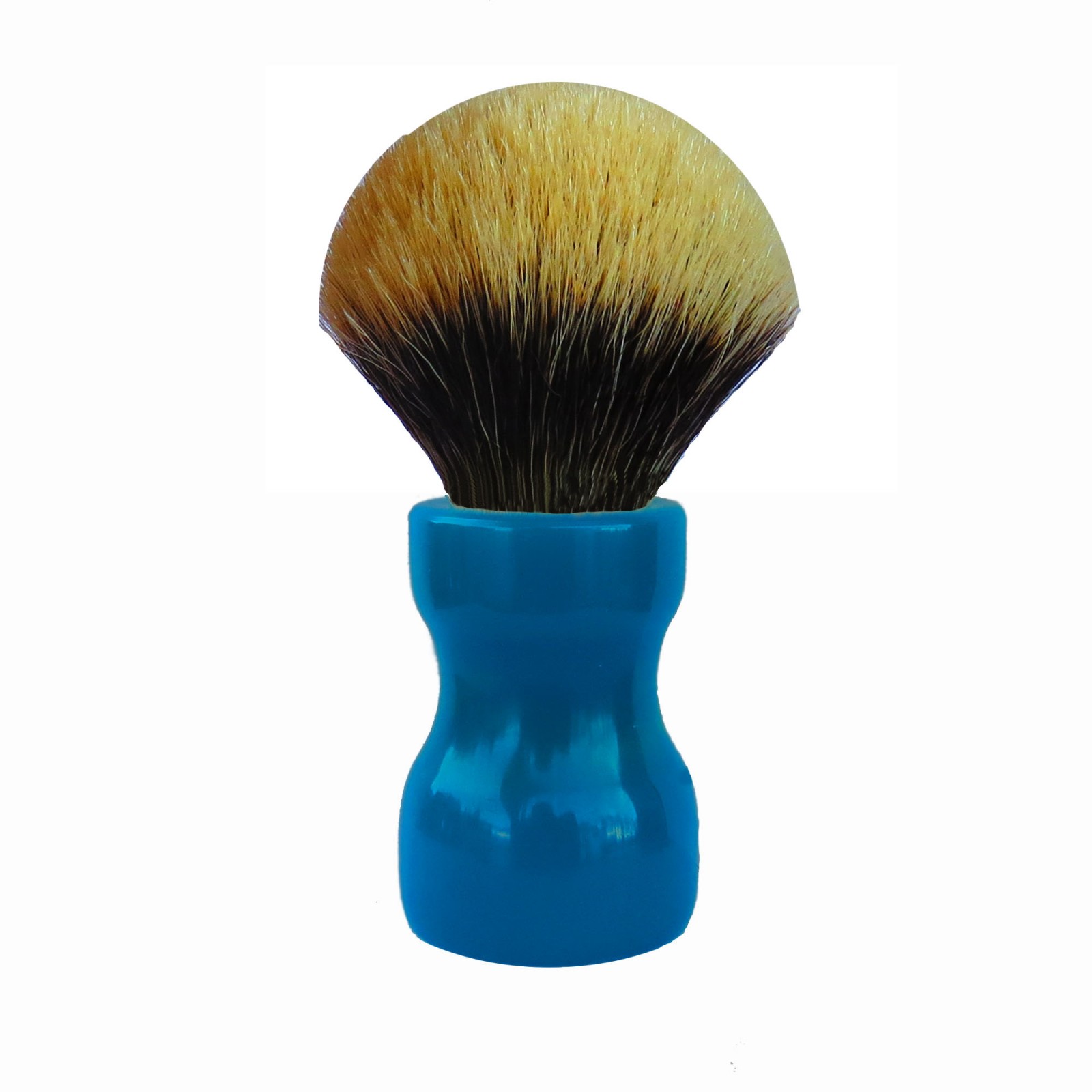 Handmade resin shaving brush 28mm blue