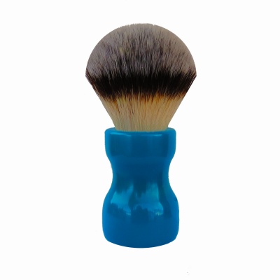 Handmade resin shaving brush 28mm blue