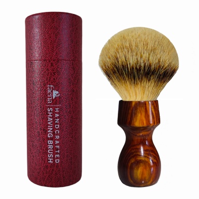Cocobolo wood shaving brush with 28mm silvertip knot