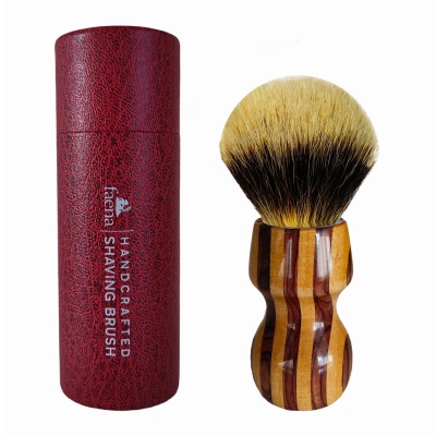 Osage and brazilian kingwood shaving brush with 24mm manchurian knot