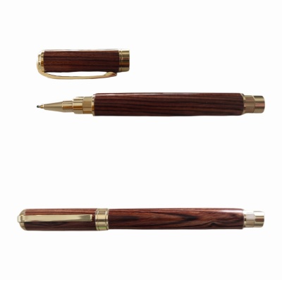 Handcrafted brazilian kingwood rollerball pen